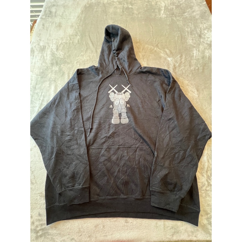 KAWS AR Companion Hoodie Mens XL Estimated Black Graphic Streetwear Pullover
